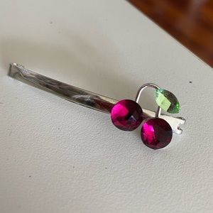 Genuine Swarovski Cherry Hair Slide Clip